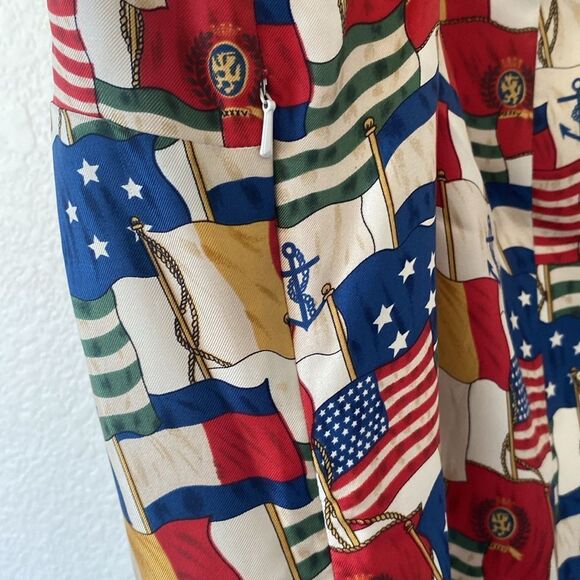 Vintage Y2K Tommy Hilfiger 100 % Silk Americana Military Dress - Picture 7 of 8